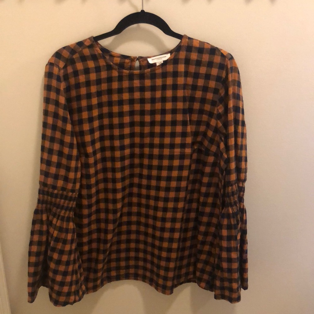 Navy Blue & Orange top: LIKE NEW